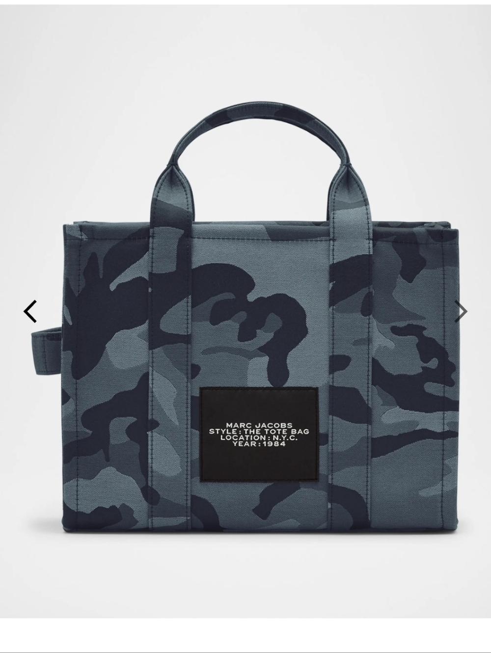 Marc Jacobs The Tote Bag in Blue Camo with Black Strap - Picture 2 of 9